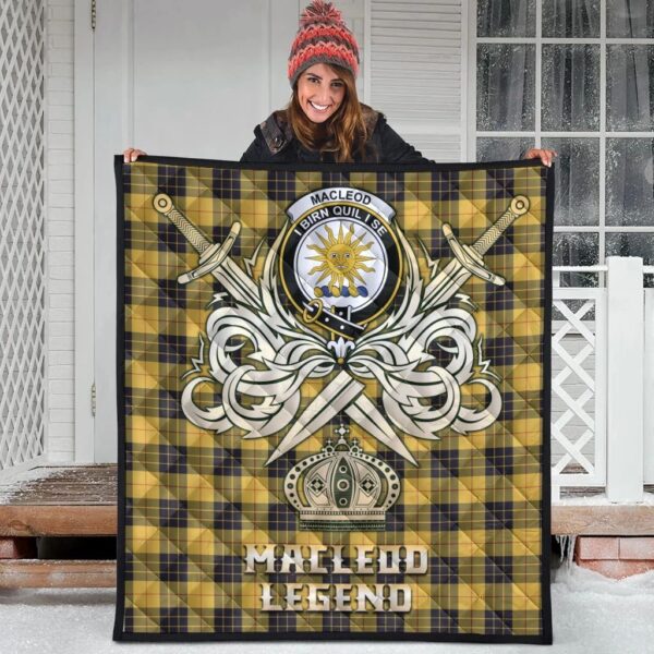 MacLeod of Lewis Ancient Clan Quilt, Scottish Tartan MacLeod of Lewis Ancient Clans Premium Quilt Legend Gold Royal Style