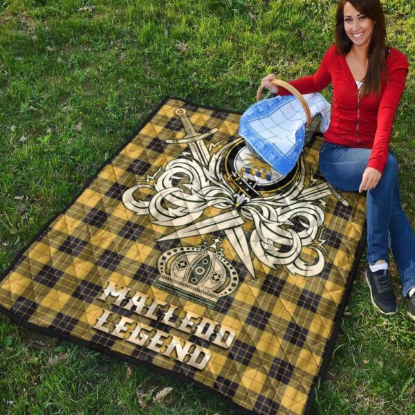 MacLeod of Lewis Ancient Clan Quilt, Scottish Tartan MacLeod of Lewis Ancient Clans Premium Quilt Legend Gold Royal Style - Image 4