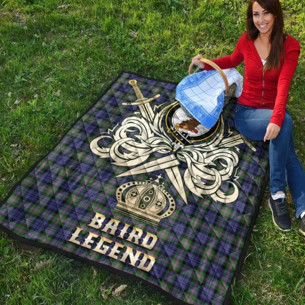 Baird Modern Clan Quilt, Scottish Tartan Baird Modern Clans Premium Quilt Legend Gold Royal Style - Image 4