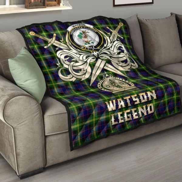 Watson Modern Clan Quilt, Scottish Tartan Watson Modern Clans Premium Quilt Legend Gold Royal Style - Image 6