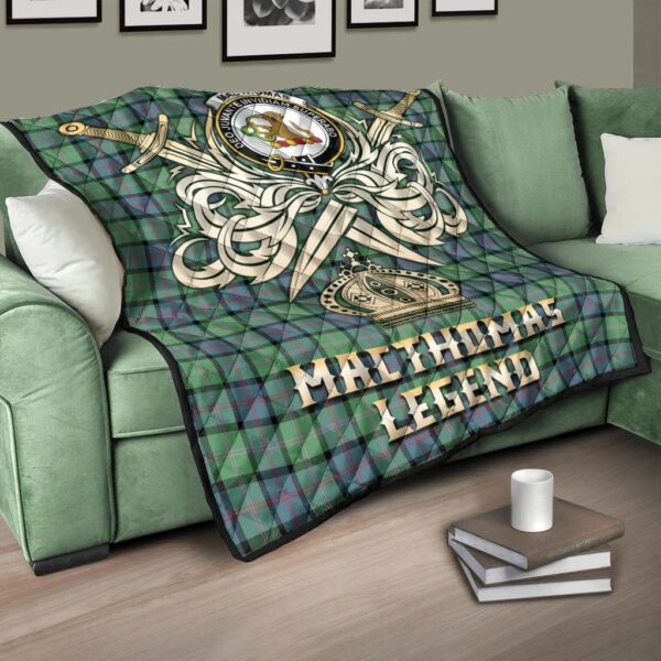 MacThomas Ancient Clan Quilt, Scottish Tartan MacThomas Ancient Clans Premium Quilt Legend Gold Royal Style - Image 3