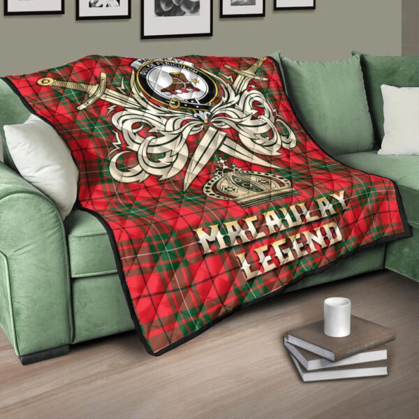 MacAulay Modern Clan Quilt, Scottish Tartan MacAulay Modern Clans Premium Quilt Legend Gold Royal Style - Image 3