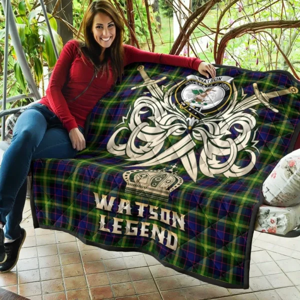 Watson Modern Clan Quilt, Scottish Tartan Watson Modern Clans Premium Quilt Legend Gold Royal Style - Image 5