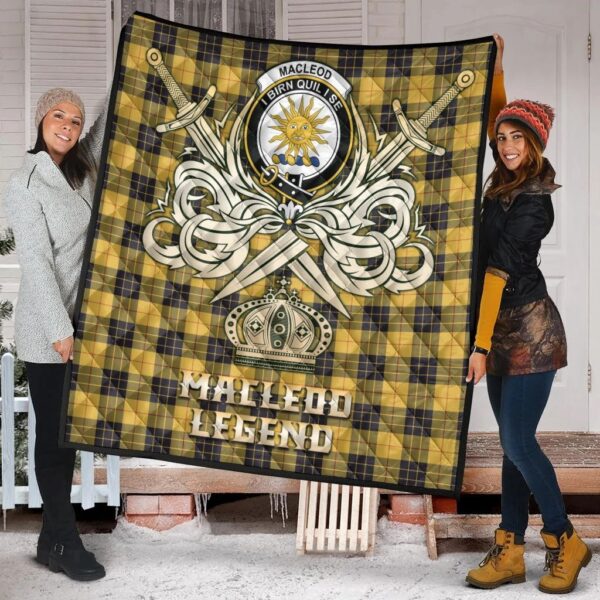 MacLeod of Lewis Ancient Clan Quilt, Scottish Tartan MacLeod of Lewis Ancient Clans Premium Quilt Legend Gold Royal Style - Image 2