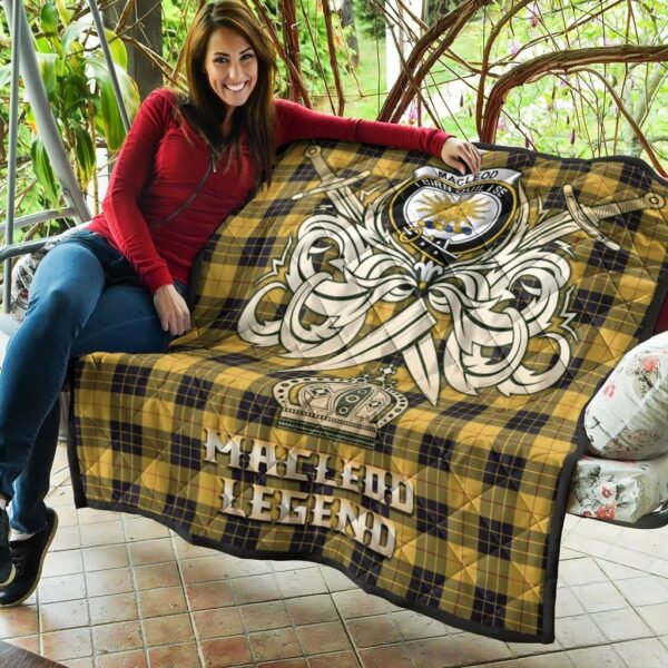 MacLeod of Lewis Ancient Clan Quilt, Scottish Tartan MacLeod of Lewis Ancient Clans Premium Quilt Legend Gold Royal Style - Image 5