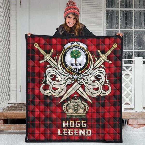 Hogg Clan Quilt, Scottish Tartan Hogg Clans Premium Quilt Legend Gold Royal Style