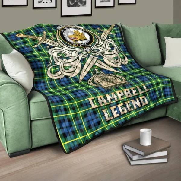 Campbell of Breadalbane Ancient Clan Quilt, Scottish Tartan Campbell of Breadalbane Ancient Clans Premium Quilt Legend Gold Royal Style - Image 3