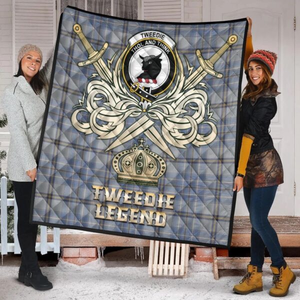 Tweedie Clan Quilt, Scottish Tartan Tweedie Clans Premium Quilt Legend Gold Royal Style - Image 2