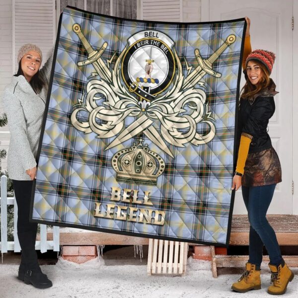 Bell of the Borders Clan Quilt, Scottish Tartan Bell of the Borders Clans Premium Quilt Legend Gold Royal Style - Image 2