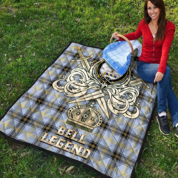 Bell of the Borders Clan Quilt, Scottish Tartan Bell of the Borders Clans Premium Quilt Legend Gold Royal Style - Image 4