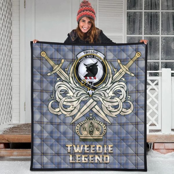 Tweedie Clan Quilt, Scottish Tartan Tweedie Clans Premium Quilt Legend Gold Royal Style