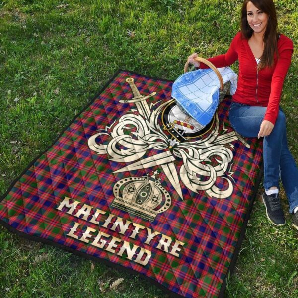 MacIntyre Modern Clan Quilt, Scottish Tartan MacIntyre Modern Clans Premium Quilt Legend Gold Royal Style - Image 4