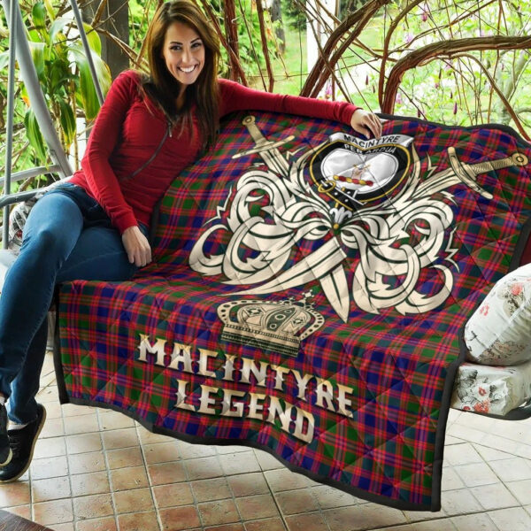 MacIntyre Modern Clan Quilt, Scottish Tartan MacIntyre Modern Clans Premium Quilt Legend Gold Royal Style - Image 5