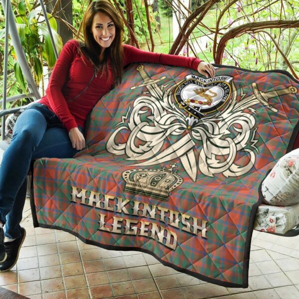 MacKintosh Ancient Clan Quilt, Scottish Tartan MacKintosh Ancient Clans Premium Quilt Legend Gold Royal Style - Image 5