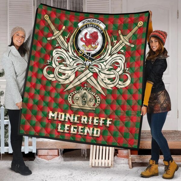 Moncrieff Clan Quilt, Scottish Tartan Moncrieff Clans Premium Quilt Legend Gold Royal Style - Image 2