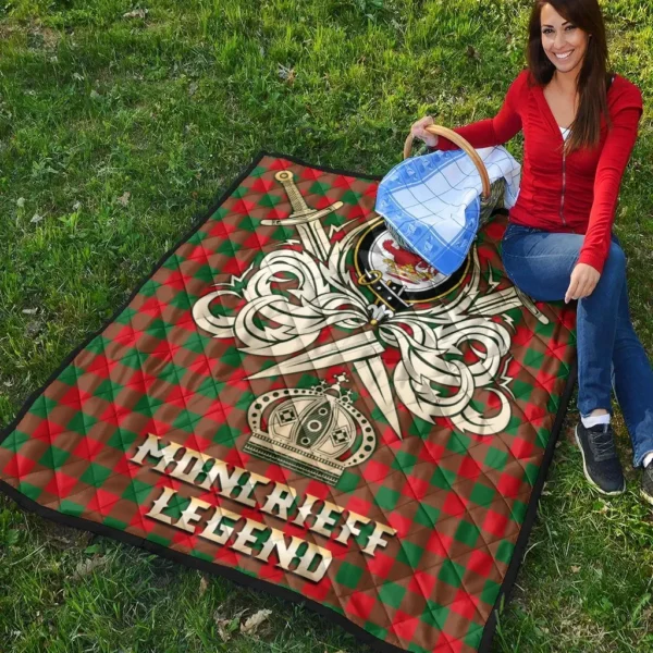 Moncrieff Clan Quilt, Scottish Tartan Moncrieff Clans Premium Quilt Legend Gold Royal Style - Image 4