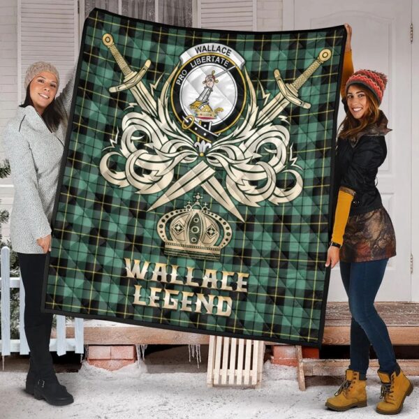 Wallace Hunting Ancient Clan Quilt, Scottish Tartan Wallace Hunting Ancient Clans Premium Quilt Legend Gold Royal Style - Image 2