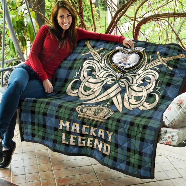 MacKay Ancient Clan Quilt, Scottish Tartan MacKay Ancient Clans Premium Quilt Legend Gold Royal Style - Image 5