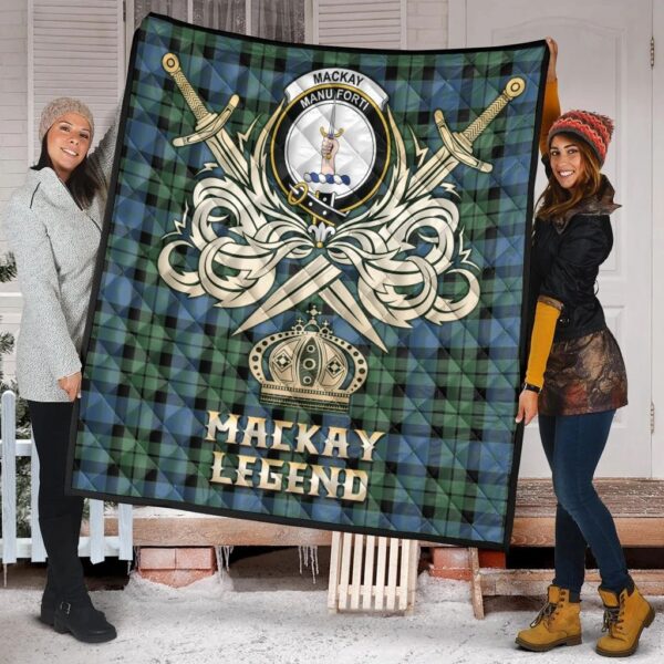 MacKay Ancient Clan Quilt, Scottish Tartan MacKay Ancient Clans Premium Quilt Legend Gold Royal Style - Image 2