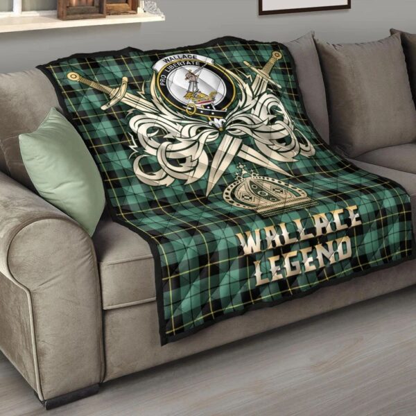 Wallace Hunting Ancient Clan Quilt, Scottish Tartan Wallace Hunting Ancient Clans Premium Quilt Legend Gold Royal Style - Image 6