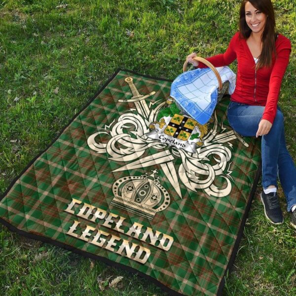 Copeland Clan Quilt, Scottish Tartan Copeland Clans Premium Quilt Legend Gold Royal Style - Image 4