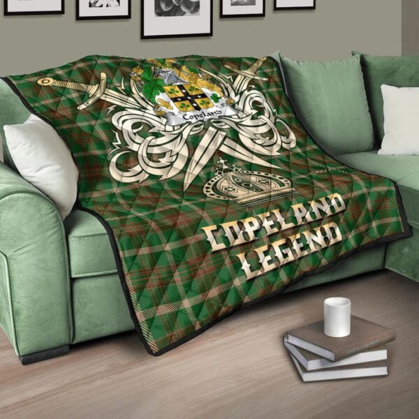 Copeland Clan Quilt, Scottish Tartan Copeland Clans Premium Quilt Legend Gold Royal Style - Image 3