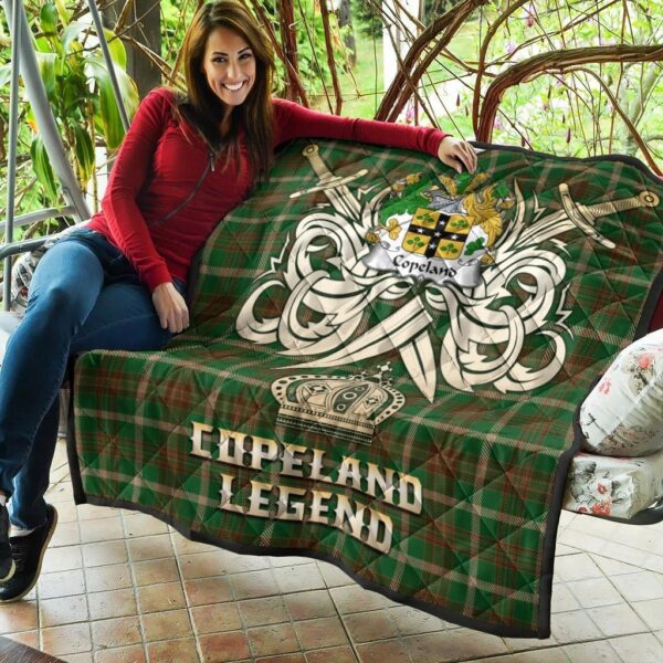 Copeland Clan Quilt, Scottish Tartan Copeland Clans Premium Quilt Legend Gold Royal Style - Image 5