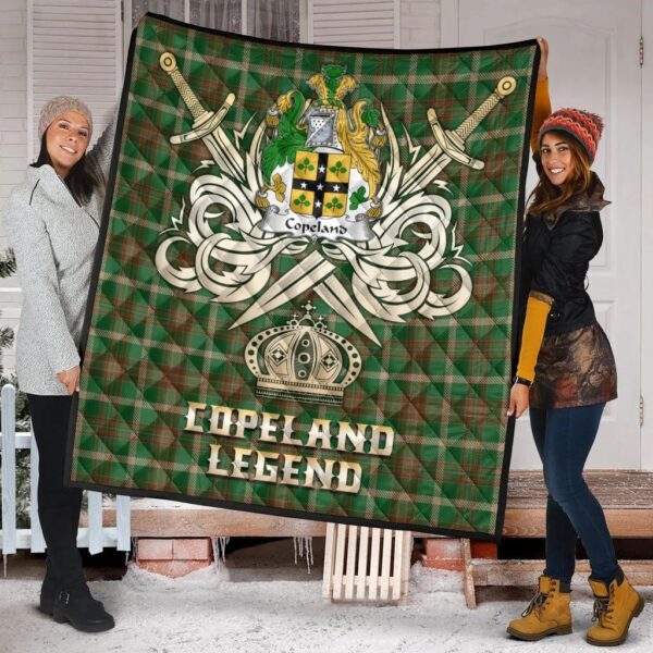 Copeland Clan Quilt, Scottish Tartan Copeland Clans Premium Quilt Legend Gold Royal Style - Image 2