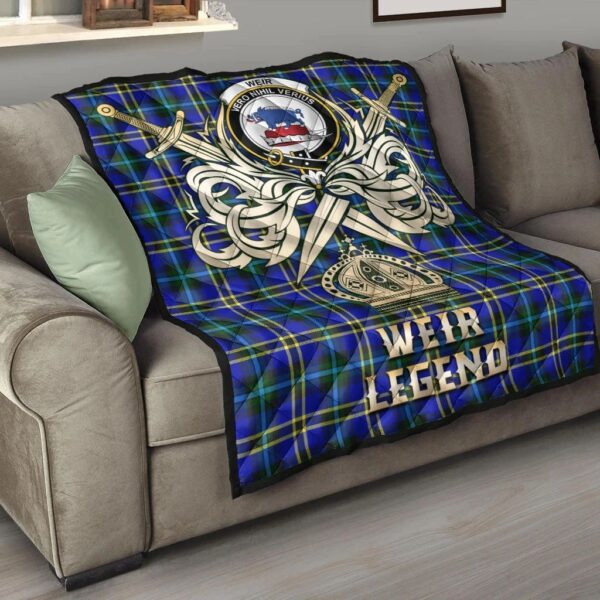 Weir Modern Clan Quilt, Scottish Tartan Weir Modern Clans Premium Quilt Legend Gold Royal Style - Image 6