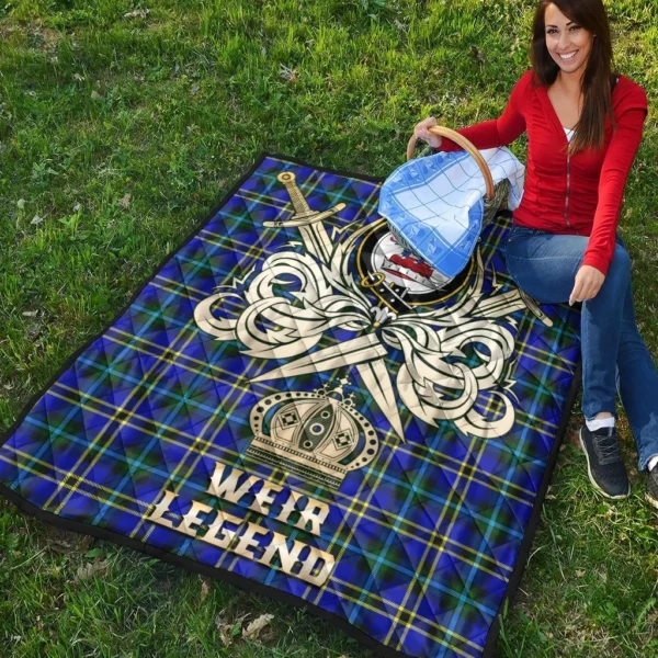 Weir Modern Clan Quilt, Scottish Tartan Weir Modern Clans Premium Quilt Legend Gold Royal Style - Image 4