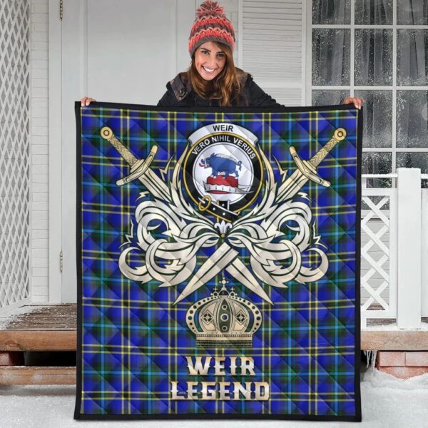 Weir Modern Clan Quilt, Scottish Tartan Weir Modern Clans Premium Quilt Legend Gold Royal Style