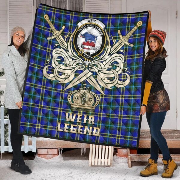 Weir Modern Clan Quilt, Scottish Tartan Weir Modern Clans Premium Quilt Legend Gold Royal Style - Image 2