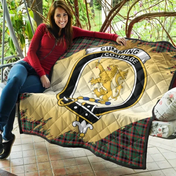 Cumming Hunting Ancient Clan Quilt, Scottish Tartan Cumming Hunting Ancient Clans Premium Quilt Scotland Gold Royal Style - Image 5