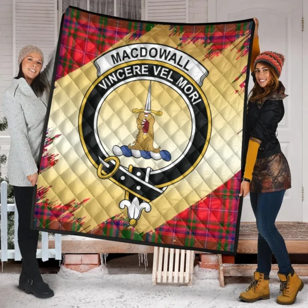 MacDowall Clan Quilt, Scottish Tartan MacDowall Clans Premium Quilt Scotland Gold Royal Style - Image 2