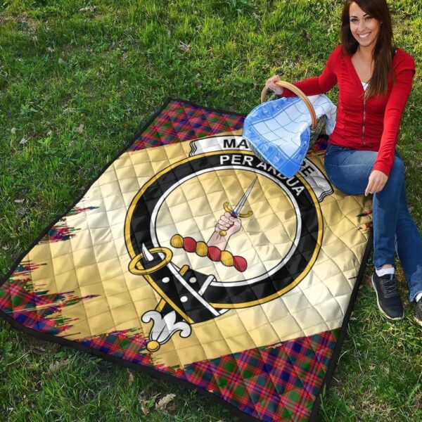 MacIntyre Modern Clan Quilt, Scottish Tartan MacIntyre Modern Clans Premium Quilt Scotland Gold Royal Style - Image 4