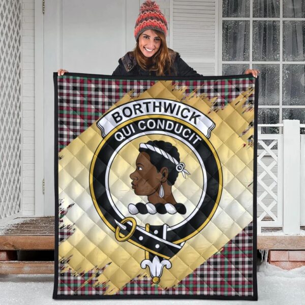 Borthwick Dress Ancient Clan Quilt, Scottish Tartan Borthwick Dress Ancient Clans Premium Quilt Scotland Gold Royal Style