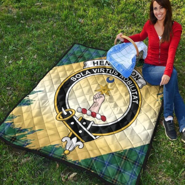 Henderson Ancient Clan Quilt, Scottish Tartan Henderson Ancient Clans Premium Quilt Scotland Gold Royal Style - Image 4