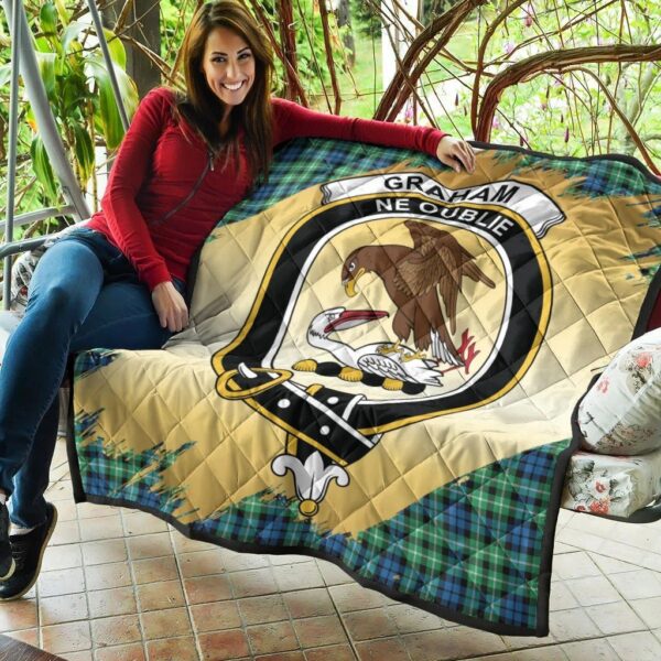 Graham of Montrose Ancient Clan Quilt, Scottish Tartan Graham of Montrose Ancient Clans Premium Quilt Scotland Gold Royal Style - Image 5