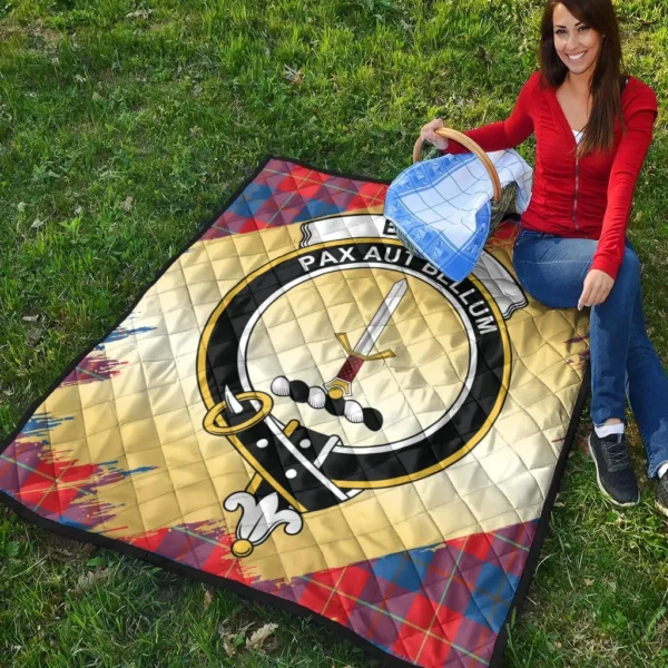 Blane Clan Quilt, Scottish Tartan Blane Clans Premium Quilt Scotland Gold Royal Style - Image 4