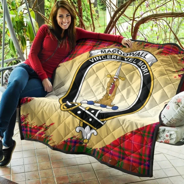 MacDowall Clan Quilt, Scottish Tartan MacDowall Clans Premium Quilt Scotland Gold Royal Style - Image 5