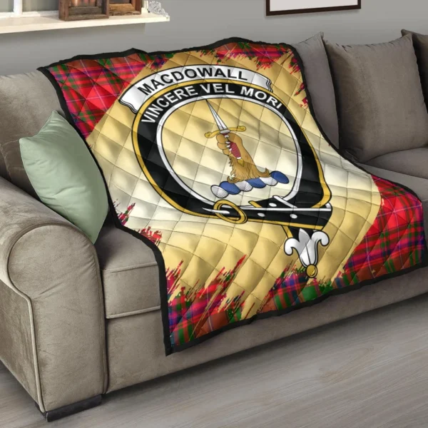 MacDowall Clan Quilt, Scottish Tartan MacDowall Clans Premium Quilt Scotland Gold Royal Style - Image 6