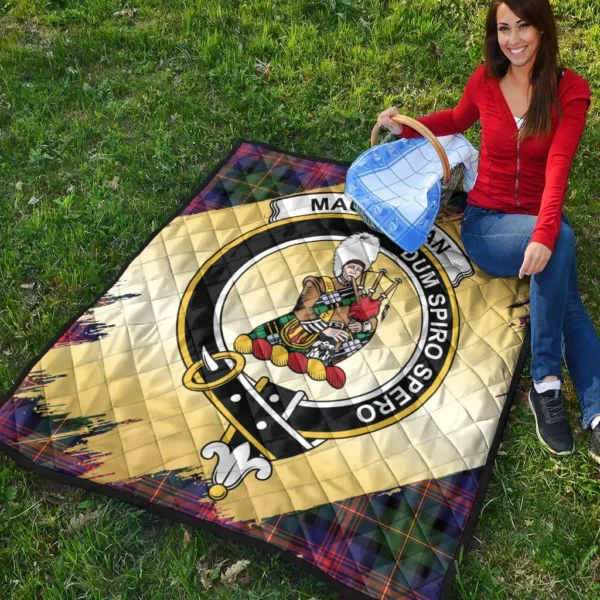 MacLennan Clan Quilt, Scottish Tartan MacLennan Clans Premium Quilt Scotland Gold Royal Style - Image 4