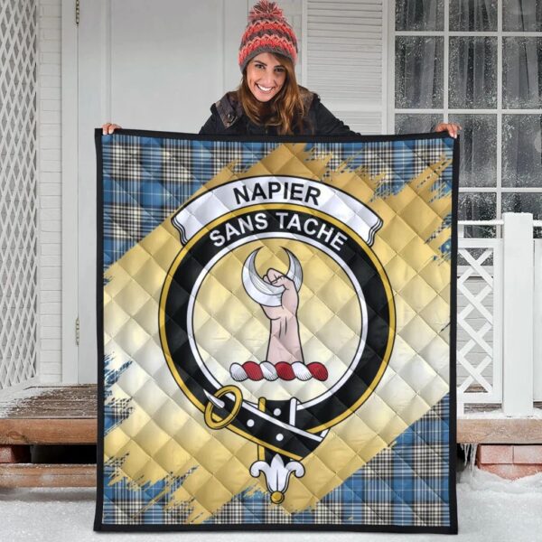 Napier Ancient Clan Quilt, Scottish Tartan Napier Ancient Clans Premium Quilt Scotland Gold Royal Style