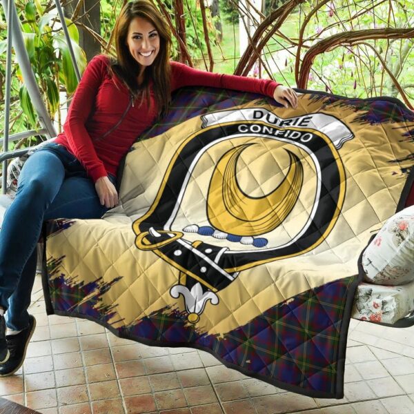 Durie Clan Quilt, Scottish Tartan Durie Clans Premium Quilt Scotland Gold Royal Style - Image 5