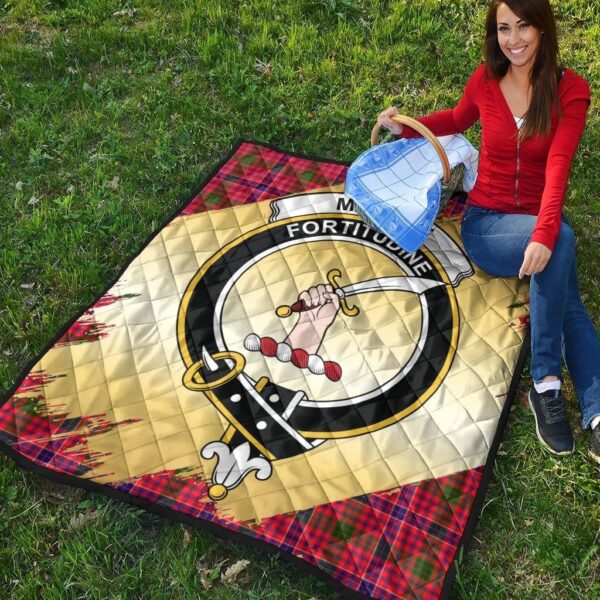 MacRae Modern Clan Quilt, Scottish Tartan MacRae Modern Clans Premium Quilt Scotland Gold Royal Style - Image 4