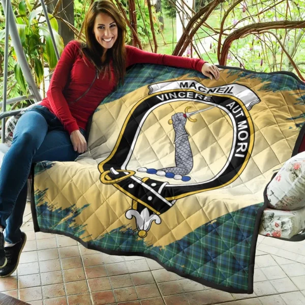 MacNeil of Colonsay Ancient Clan Quilt, Scottish Tartan MacNeil of Colonsay Ancient Clans Premium Quilt Scotland Gold Royal Style - Image 5