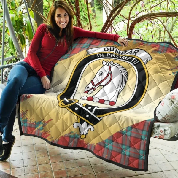 Dunbar Ancient Clan Quilt, Scottish Tartan Dunbar Ancient Clans Premium Quilt Scotland Gold Royal Style - Image 5