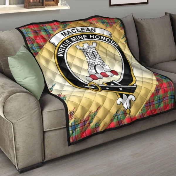 MacLean of Duart Modern Clan Quilt, Scottish Tartan MacLean of Duart Modern Clans Premium Quilt Scotland Gold Royal Style - Image 6