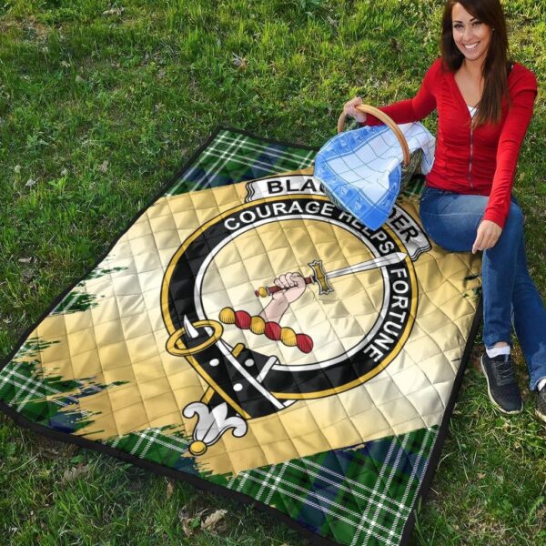 Blackadder Clan Quilt, Scottish Tartan Blackadder Clans Premium Quilt Scotland Gold Royal Style - Image 4