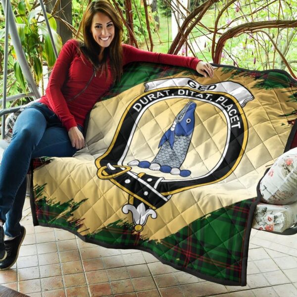 Ged Clan Quilt, Scottish Tartan Ged Clans Premium Quilt Scotland Gold Royal Style - Image 5